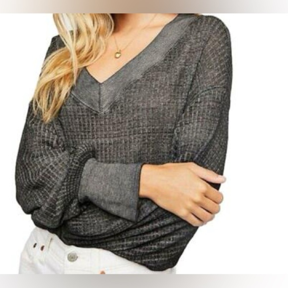 We The Free South Side Thermal Top in Gray